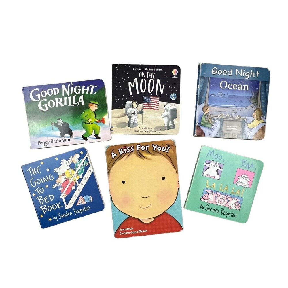 Bundle of 6 Baby Board Books  Sandra Boynton, Peggy Rathmann, Joan Holub